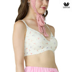 Wacoal Go Girls Smart Size Lacy Look บราไร้โครงวาโก้ แพ็ค 2 ชิ้น รุ่น WB3Y36/WB3236 สีส้ม/ครีม (BO)