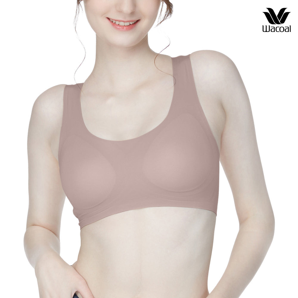 Wacoal Smart Size บราไร้โครง ฟองน้ำบาง 8 มิล รุ่น WB5Y02 สีน้ำตาล (BR)