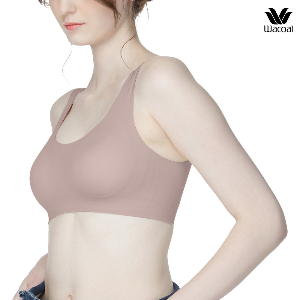 Wacoal Smart Size บราไร้โครง ฟองน้ำบาง 8 มิล รุ่น WB5Y02 สีน้ำตาล (BR)