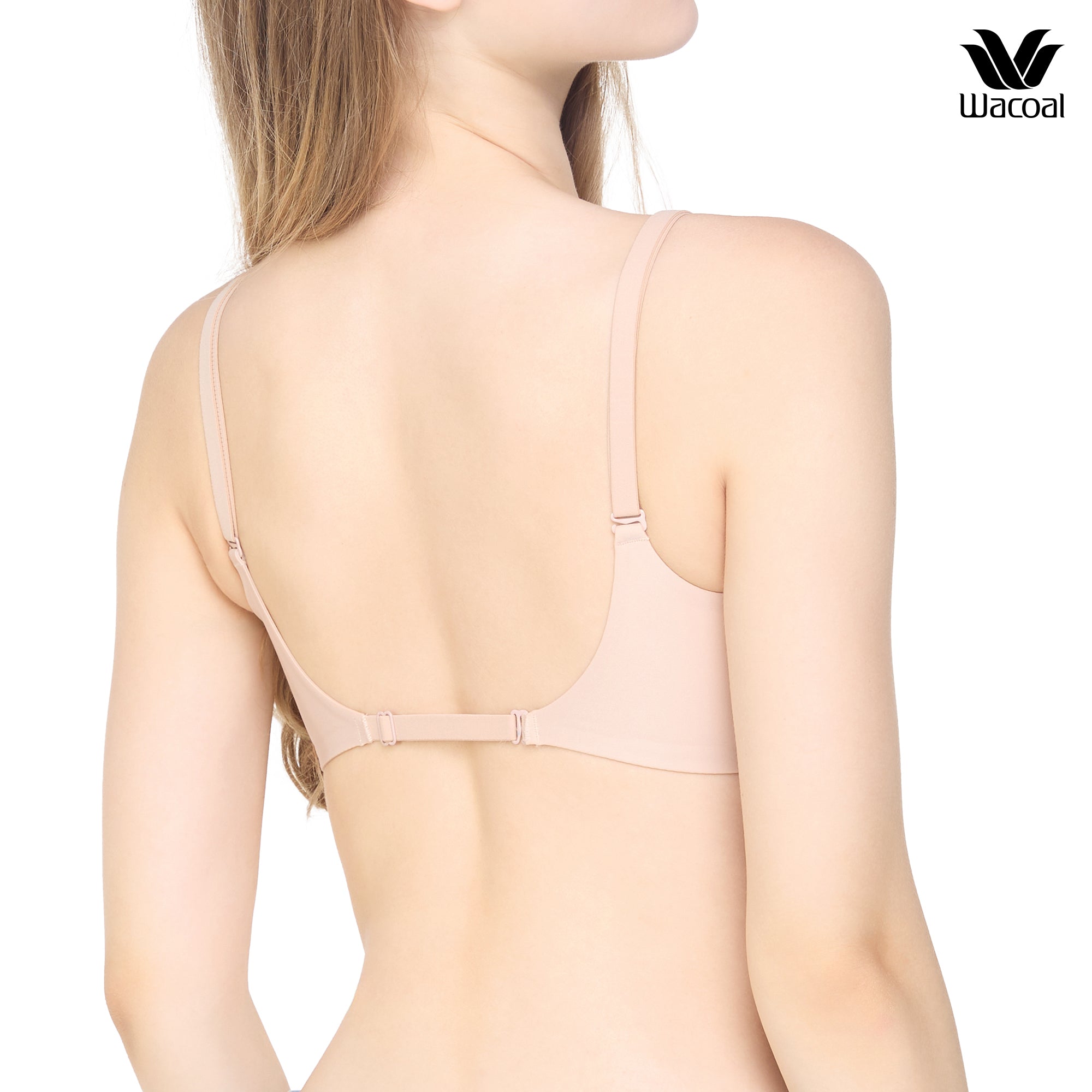 Wacoal Smart Size Low Back Bra บราไร้โครงวาโก้ รุ่น WB3Y40 สีเบจ (BE)