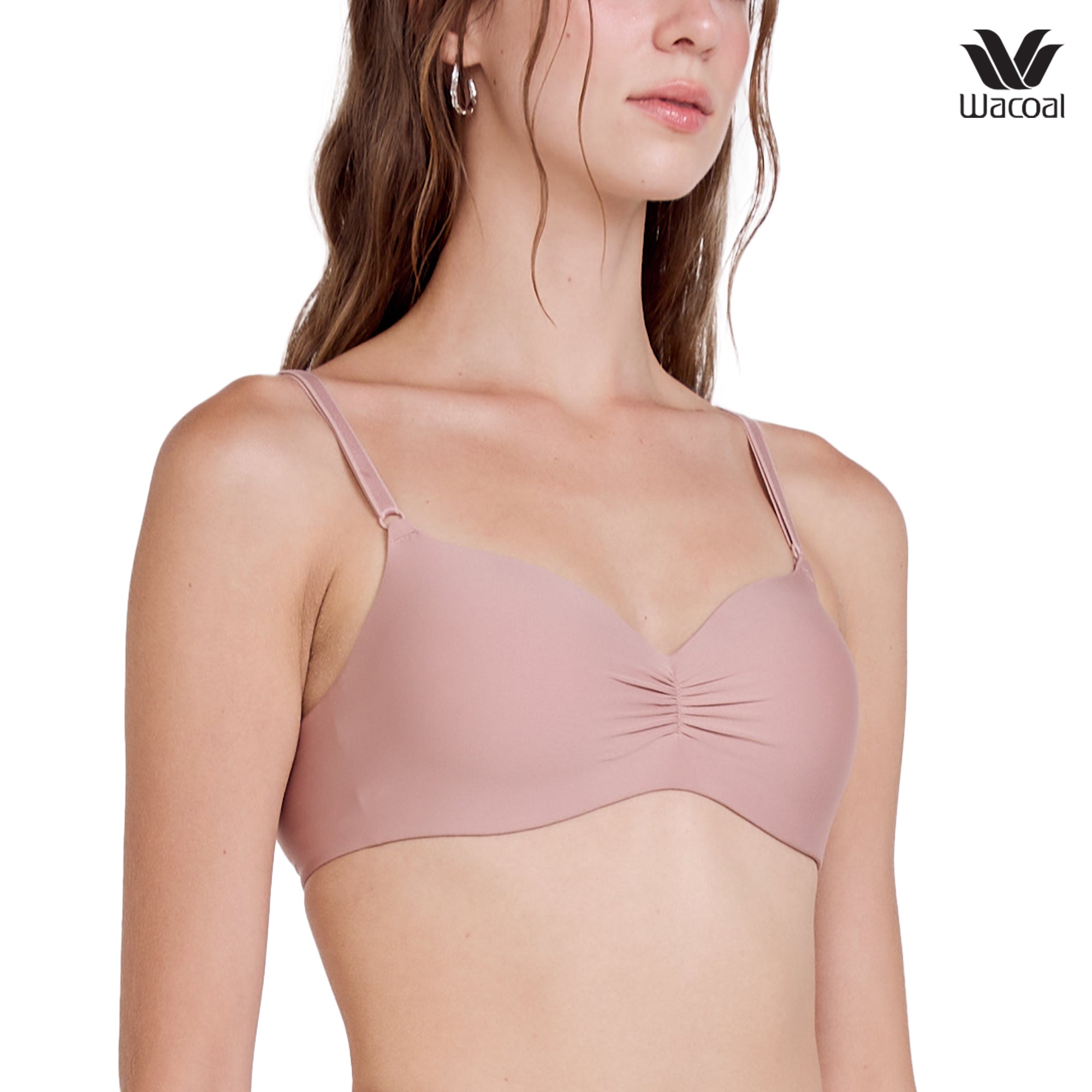Wacoal Smart Size Easy Matching Bra บราไร้โครงวาโก้ รุ่น WB3Y41 สีโอวัลติน (OT)