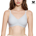 Wacoal smooth underwear, non-wired bra, cool and comfortable, Smart Size Easy Icy, set of 3 pieces, model WB3Y45/WB3345, blue-blue-beige (BS)
