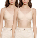 Wacoal ชุดชั้นเนียน บราไร้โครง เย็นสบาย Smart Size Easy Icy เซท 2 ชิ้น รุ่น WB3Y45/WB3245 สีเบจ (BE)