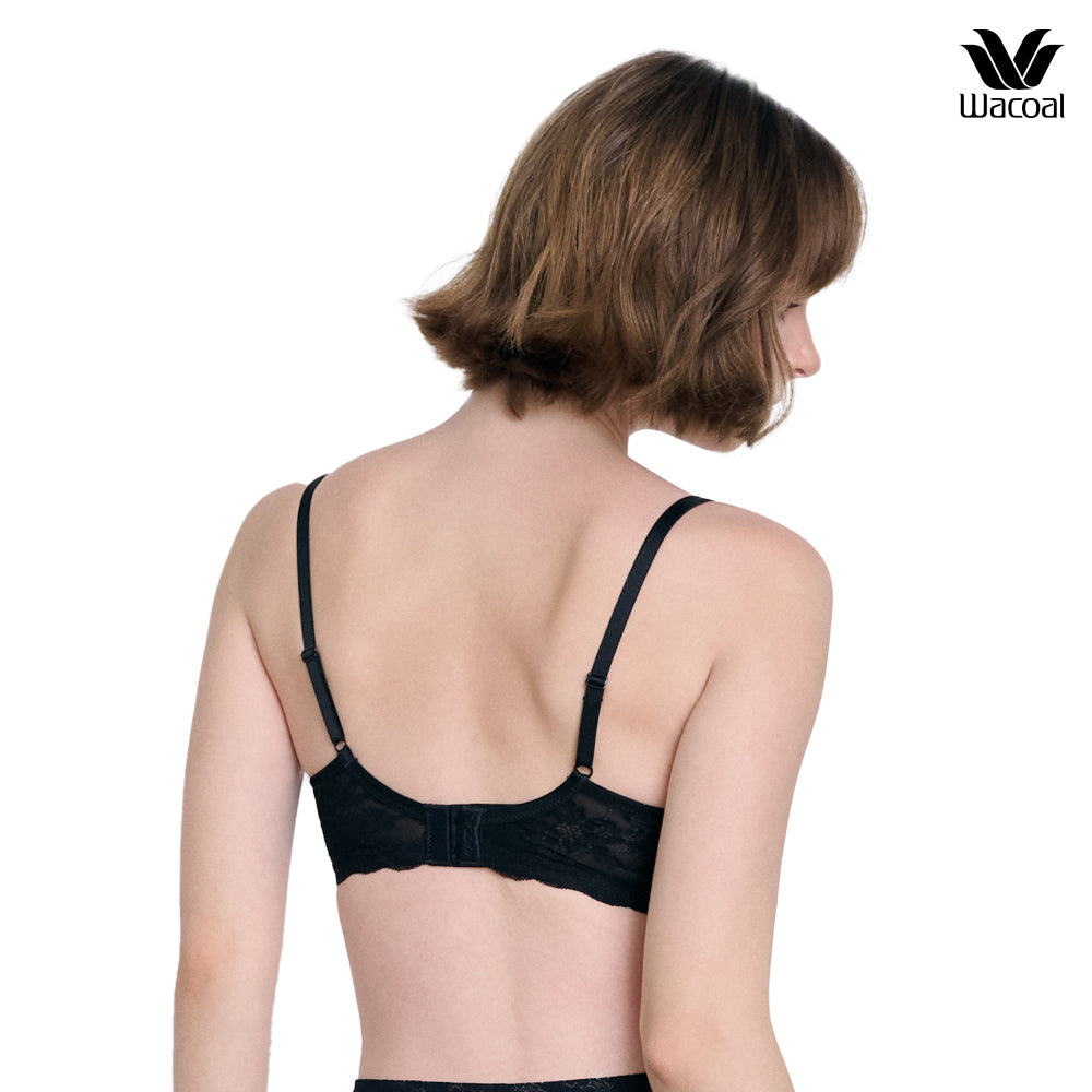 WacoalxPhannapast บราลูกไม้ มีโครง รุ่น WB5P39 สีดำ (BL)