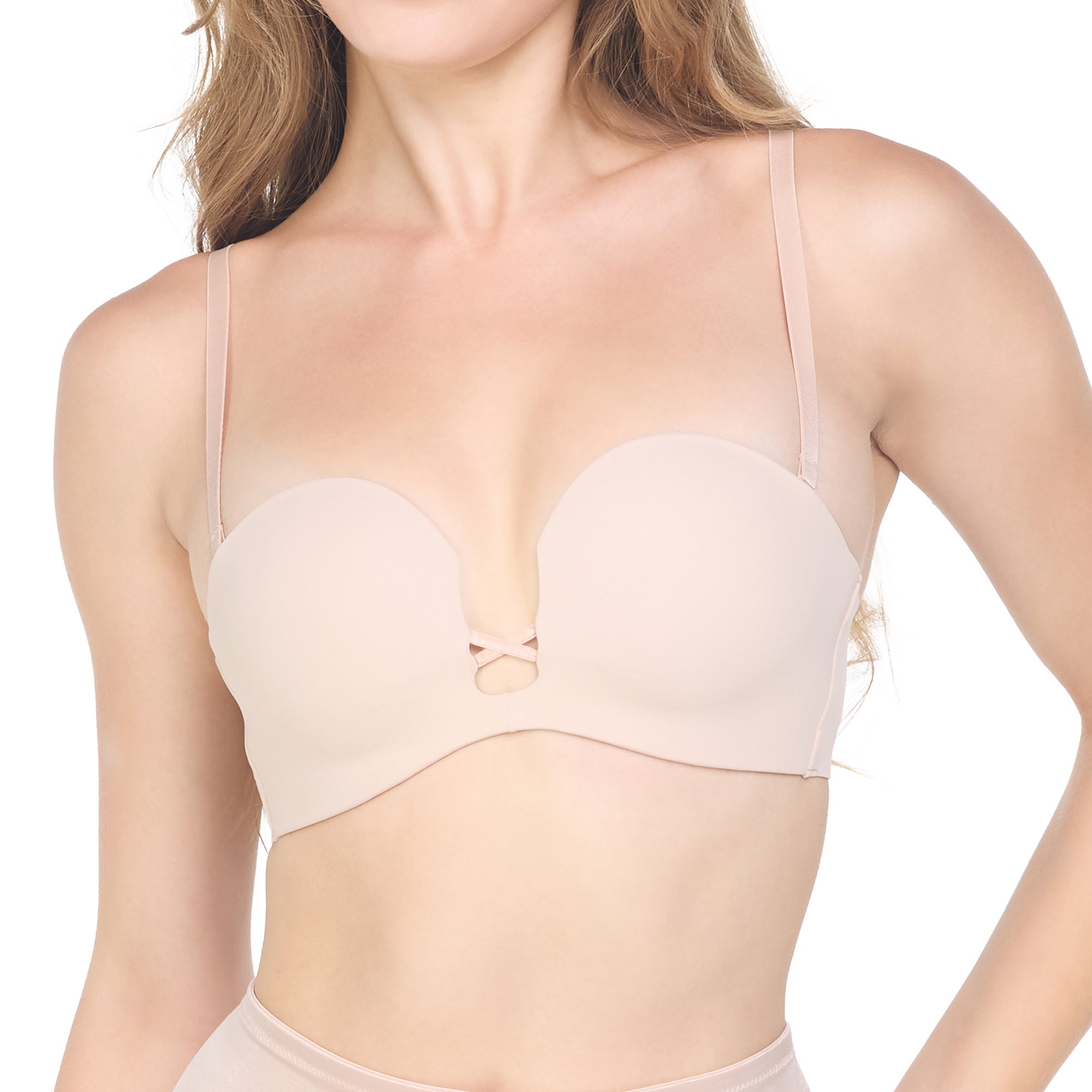 Wacoal ชุดชั้นเนียน บราเกาะอก Smart Size เสริมฟองน้ำ รุ่น WB5P88 สีเบจ (BE)