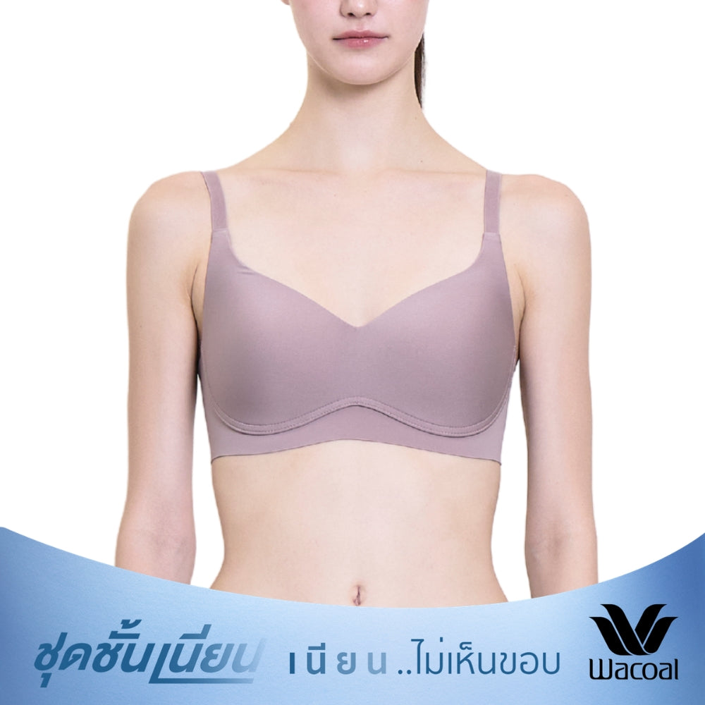Wacoal ชุดชั้นเนียน บราไร้โครง Smart Size ไร้ตะเข็บ รุ่น WB5X21 สีน้ำตาล (BR)