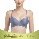 Wacoal ชุดชั้นเนียน บราไร้โครง ใส่สบาย เสริมฟองน้ำ รุ่น WB5X41 สีน้ำเงิน (NG)