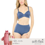 Wacoal Wireless Bra บราไร้โครงใส่สบาย ฟองน้ำบาง 10 มิล รุ่น WB5X55 สีน้ำเงิน (NB)