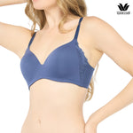 SOFT FLEX is better than a soft bra without underwire, 10 mm thin foam, model WB5X60, blue (NB)