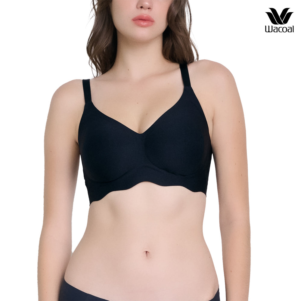 Wacoal Smart Size บราไร้โครง ฟองน้ำบาง 10 มิล รุ่น WB5X88 สีดำ (BL)
