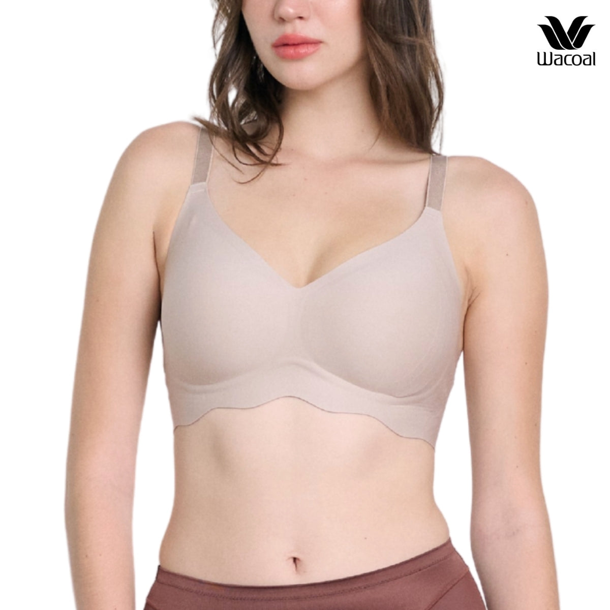 Wacoal Smart Size บราไร้โครง ฟองน้ำบาง 10 มิล รุ่น WB5X88 โอวัลติน (OT)