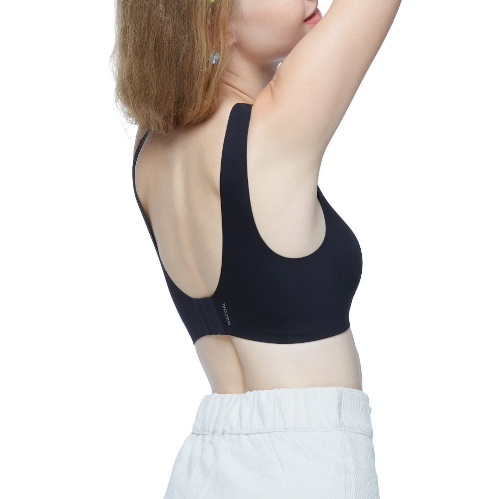 Wacoal Smart Size บราไร้โครง ฟองน้ำบาง 8 มิล รุ่น WB5Y02 สีดำ (BL)