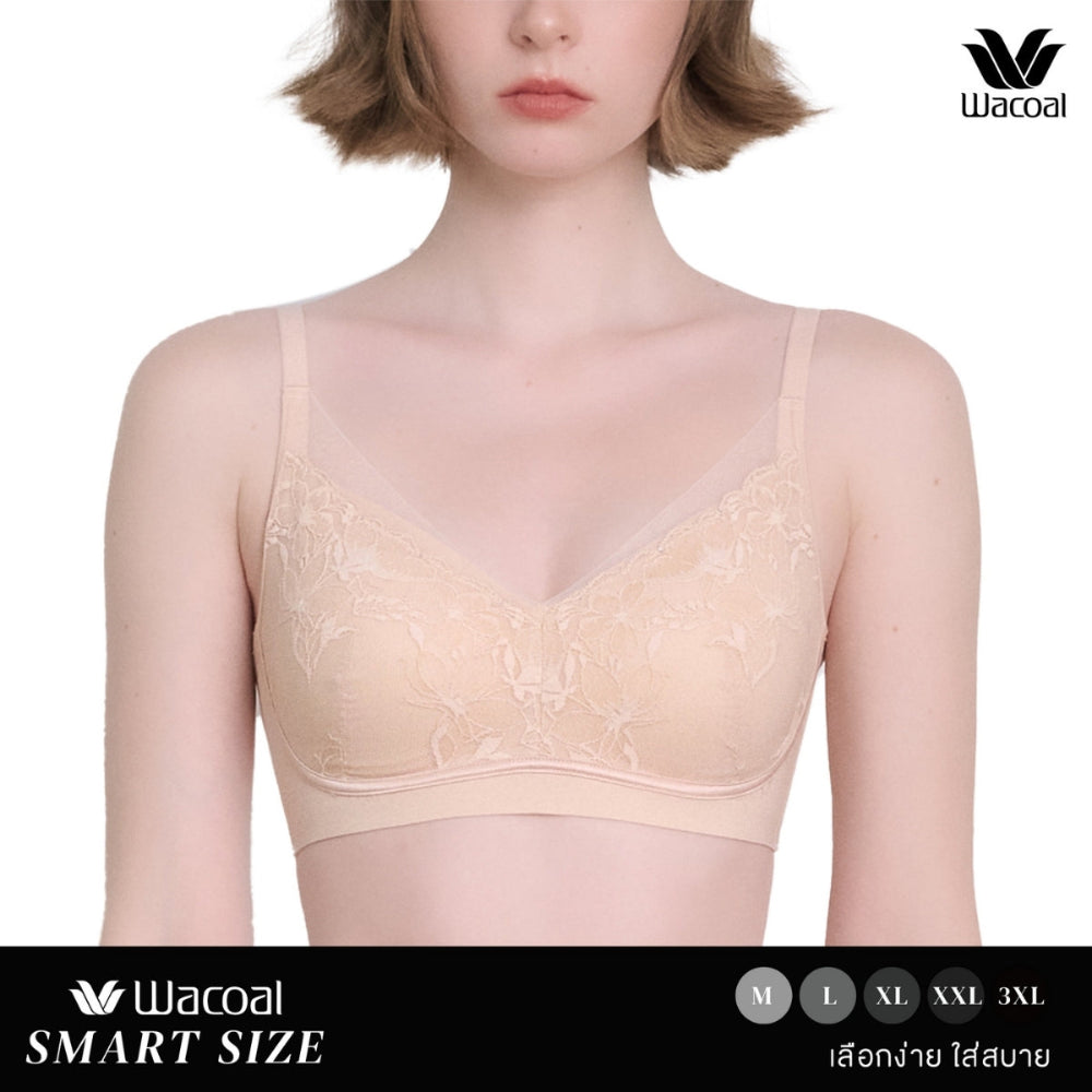 Wacoal Smart Size บราไร้โครง สอดPADบาง 7 มิล รุ่น WB5Y04 สีเบจ (BE)