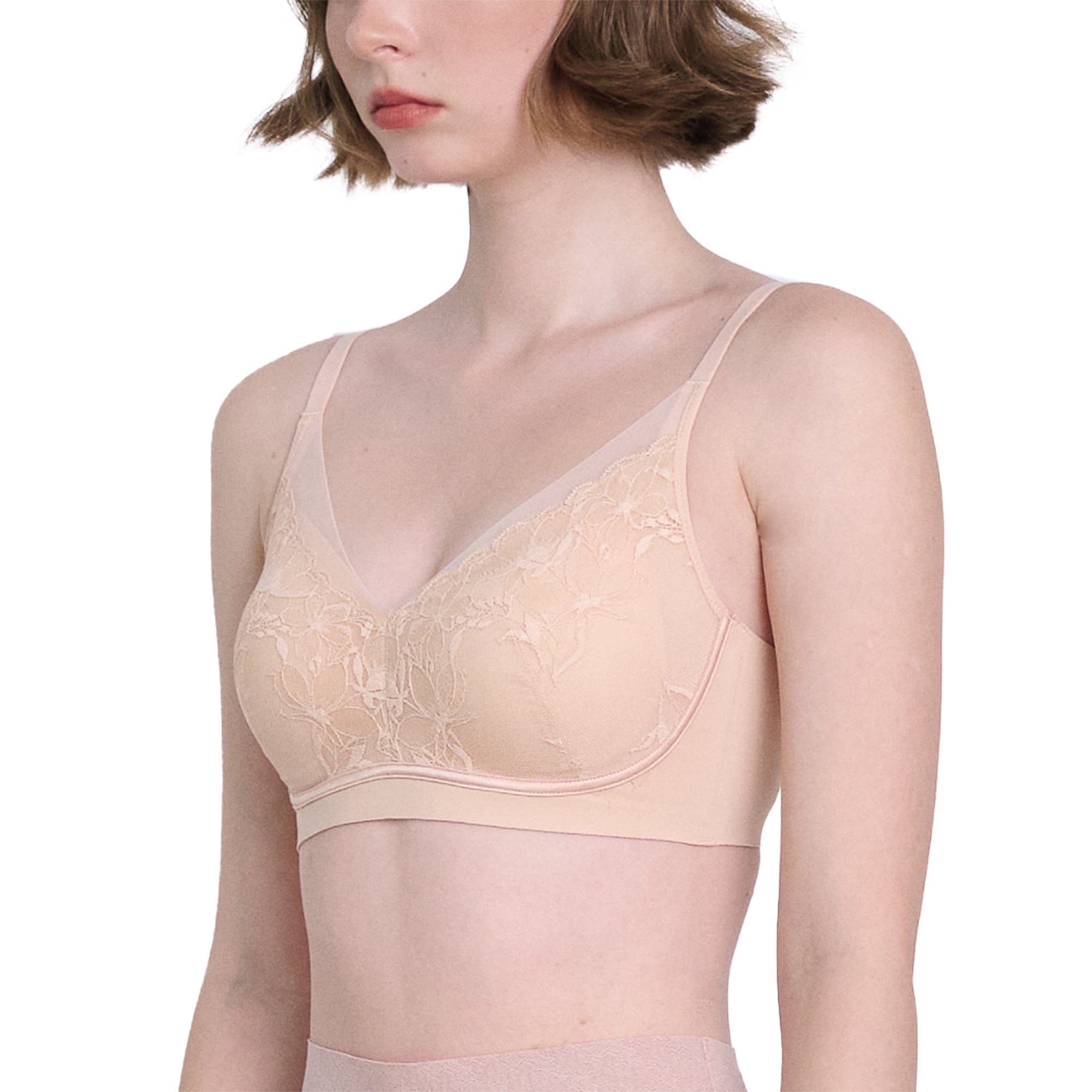 Wacoal Smart Size บราไร้โครง สอดPADบาง 7 มิล รุ่น WB5Y04 สีเบจ (BE)