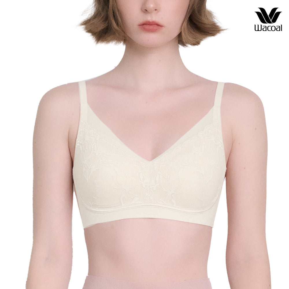 Wacoal Smart Size บราไร้โครง สอดPADบาง 7 มิล รุ่น WB5Y04 สีครีม (CR)