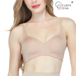 Wacoal Curve Diva, firming bra for large cup sizes, model WB7525, orange (BN)