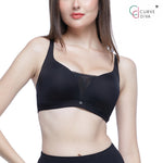 Wacoal Curve Diva บราเก็บกระชับสาวคัพใหญ่ รุ่น WB7540 ( เข้าคู่กางเกงรุ่น WY1181 ) สีดำ (BL)
