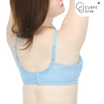 Wacoal Curve Diva, firming bra for large cup sizes, model WB7951, light blue (PE)
