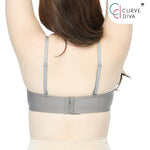 Wacoal Curve Diva บราเกาะอกมีโครงเก็บกระชับ สาวคัพใหญ่ รุ่น WB7986 สีเขียว (GV)
