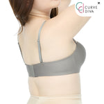 Wacoal Curve Diva บราเกาะอกมีโครงเก็บกระชับ สาวคัพใหญ่ รุ่น WB7986 สีเขียว (GV)