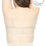 Wacoal Curve Diva, strapless bra with underwire for firm support, for large cup sizes, model WB7986, flesh color (NN)