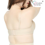 Wacoal Curve Diva, strapless bra with underwire for firm support, for large cup sizes, model WB7986, flesh color (NN)