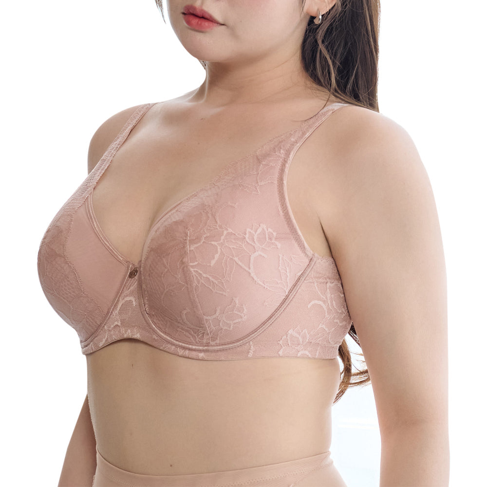 Wacoal Curve Diva บรามีโครงเก็บกระชับ สาวพลัสไซซ์ รุ่น WB7999-WQ1870 สีเบจ (BE)