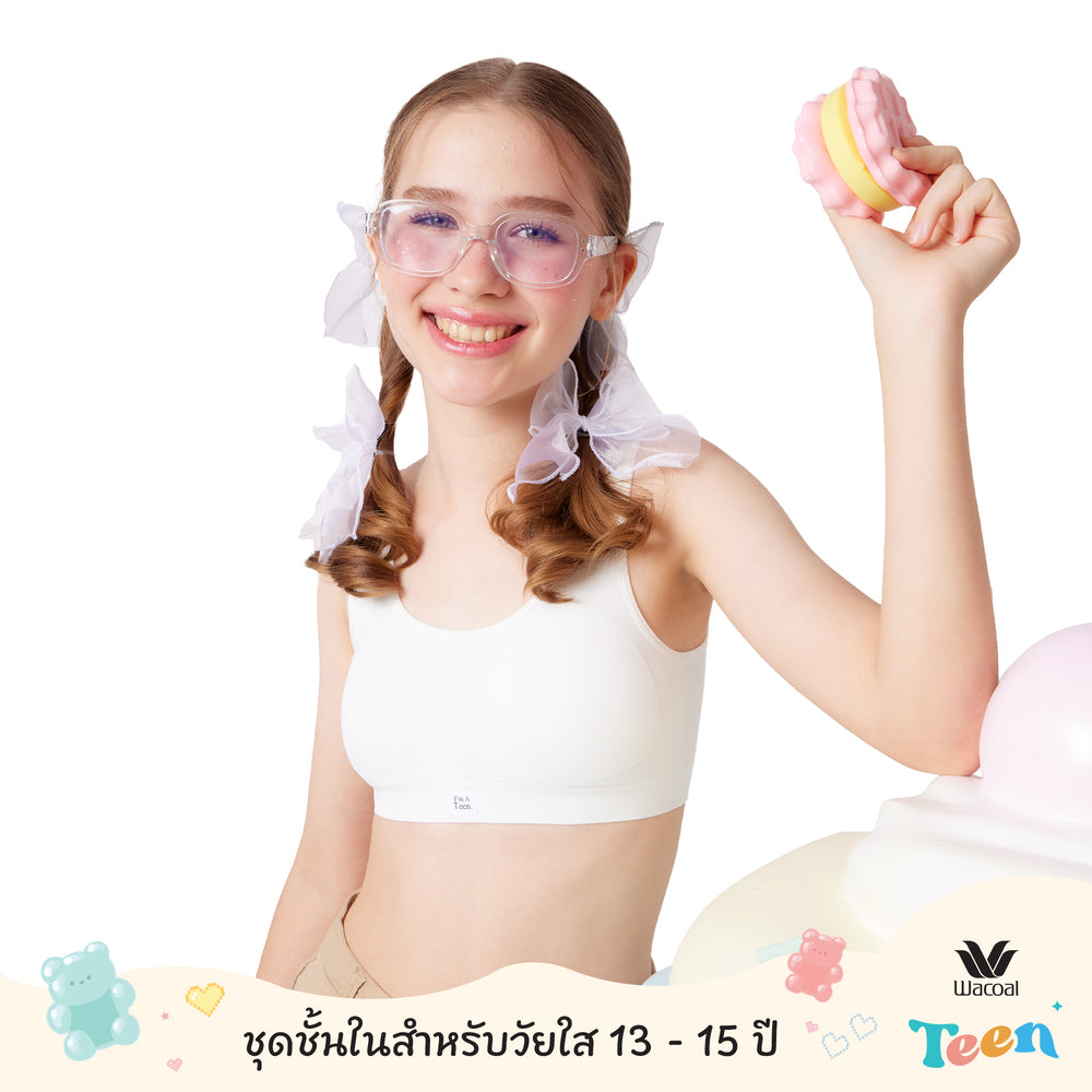 Wacoal Teen ชุดชั้นในสำหรับวัยใส บราไร้โครง รุ่น WBT131 สีขาว (WH)