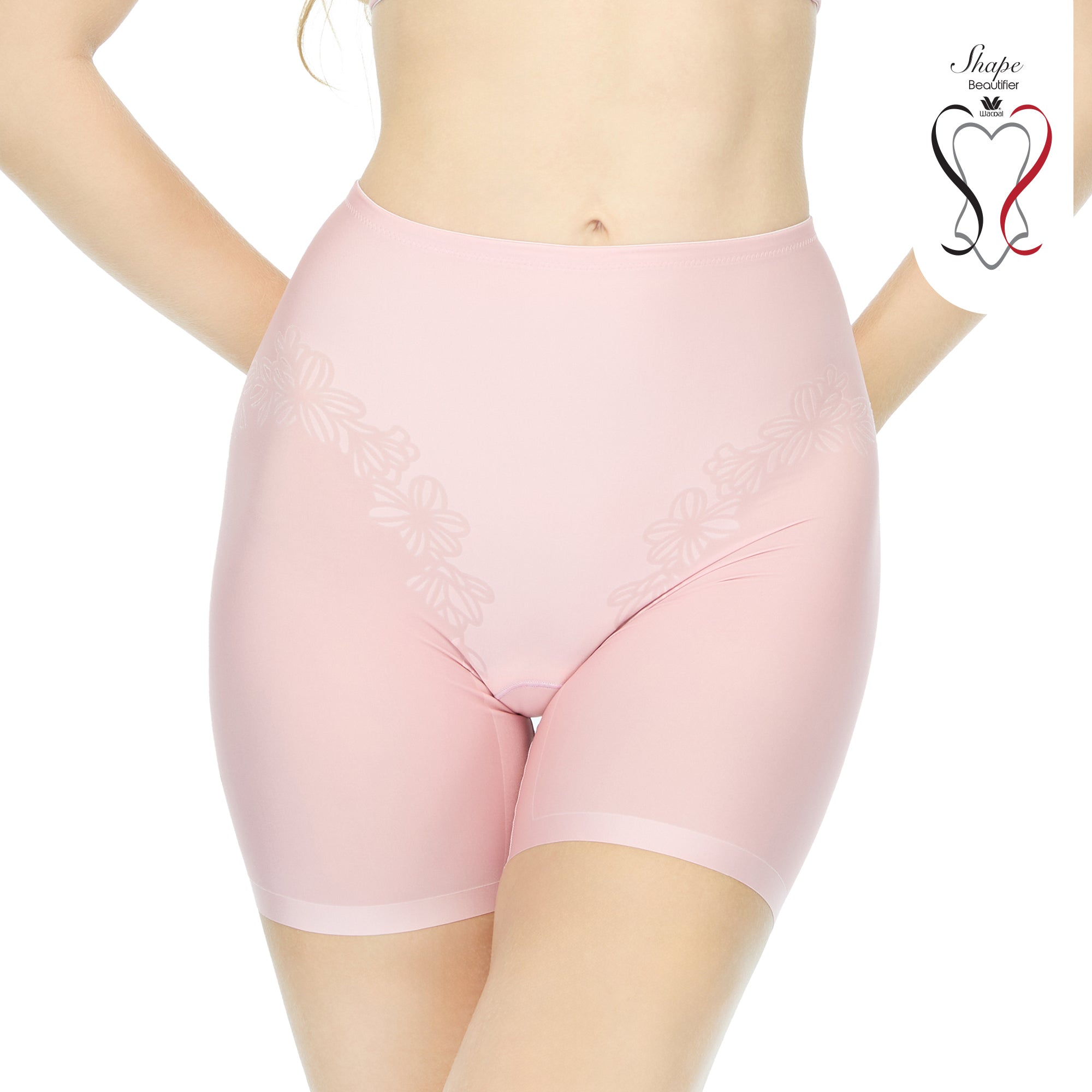 Wacoal Shape Beautifier Stay กางเกงเก็บกระชับ แบบสเตย์ รุ่น WG4132 สีชมพูอ่อน (WR)