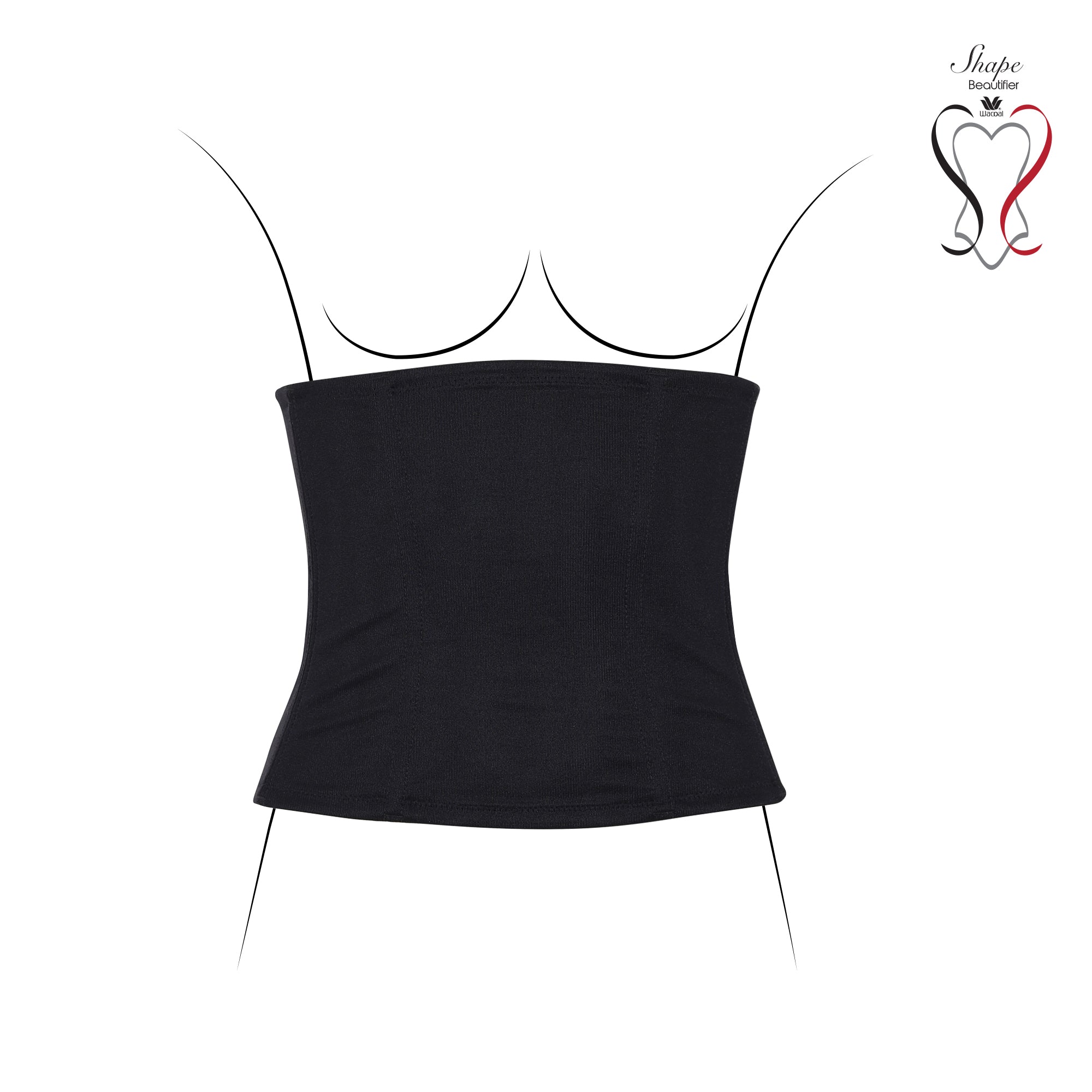 Wacoal Shapewear สเตย์แผ่นเก็บกระชับเอว และหน้าท้อง รุ่น WG8130 สีดำ (BL)