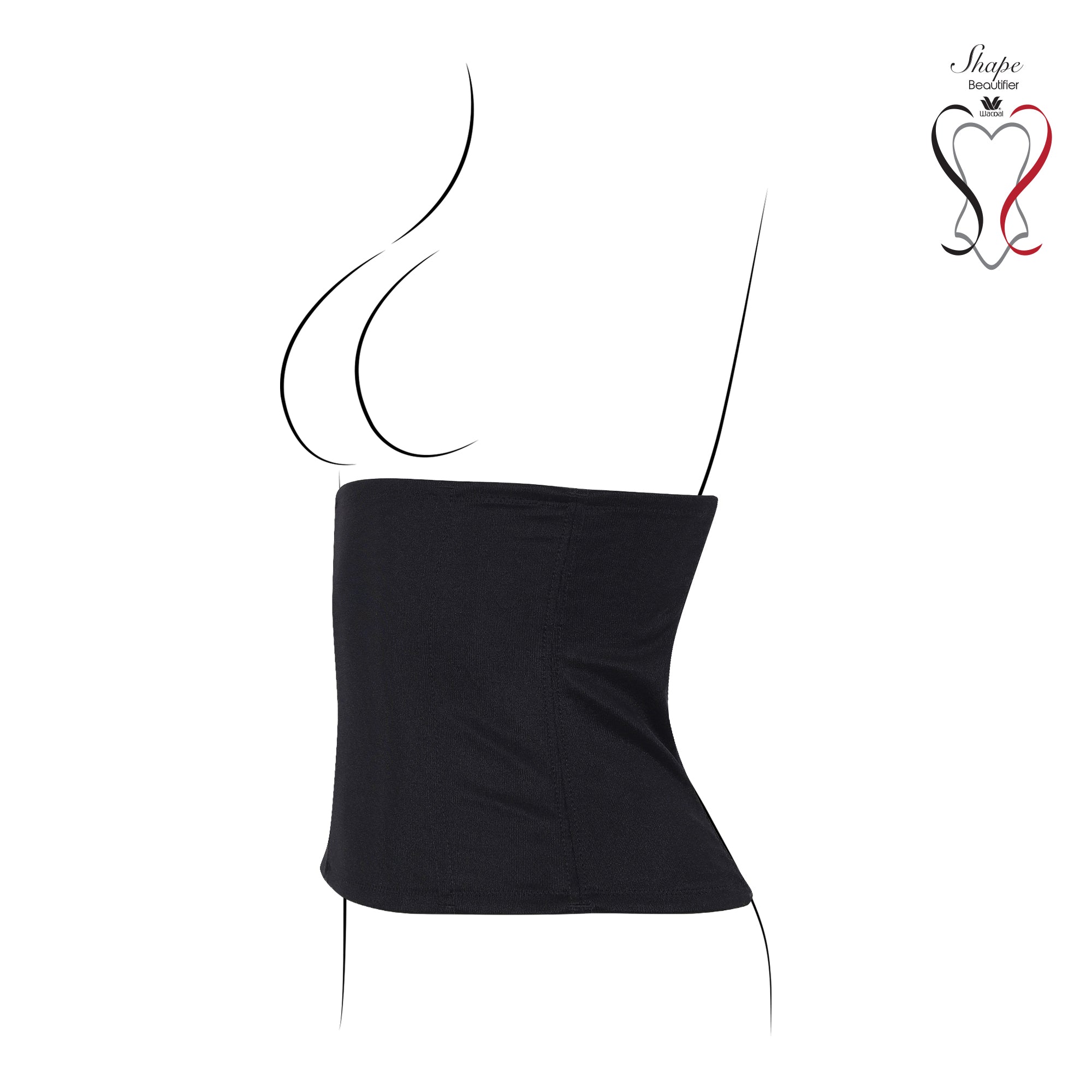 Wacoal Shapewear สเตย์แผ่นเก็บกระชับเอว และหน้าท้อง รุ่น WG8130 สีดำ (BL)