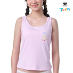 Wacoal Teen x Plaifah.postcard tank top for teenagers, cartoon print, model WH3A15, pink (PI)