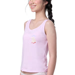 Wacoal Teen x Plaifah.postcard tank top for teenagers, cartoon print, model WH3A15, pink (PI)