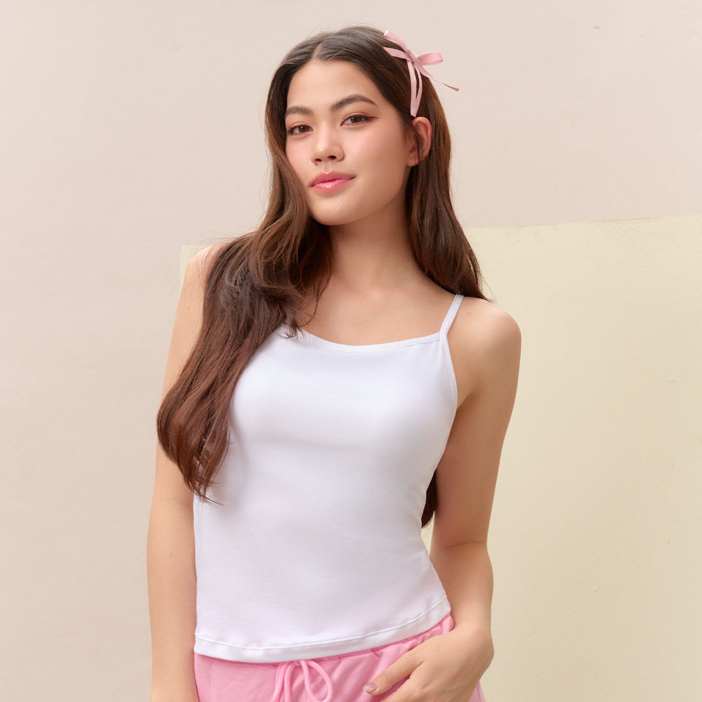 Wacoal สายเดี่ยวมีบรา Bra Top รุ่น WH4A02 สีขาว (WH) รับฟรี กางเกงใน รุ่น WU1C34 (คละสี)