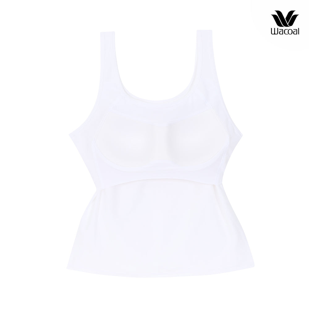 Wacoal เสื้อกล้ามมีบรา Bra Top รุ่น WH4A03 สีขาว (WH) รับฟรี กางเกงใน รุ่น WU1C34 (คละสี)