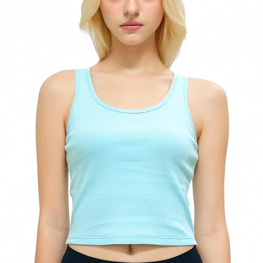 Wacoal เสื้อกล้ามมีบรา Bra Top รุ่น WH4A05 สีฟ้า (SX) รับฟรี กางเกงใน รุ่น WU1C34 (คละสี)