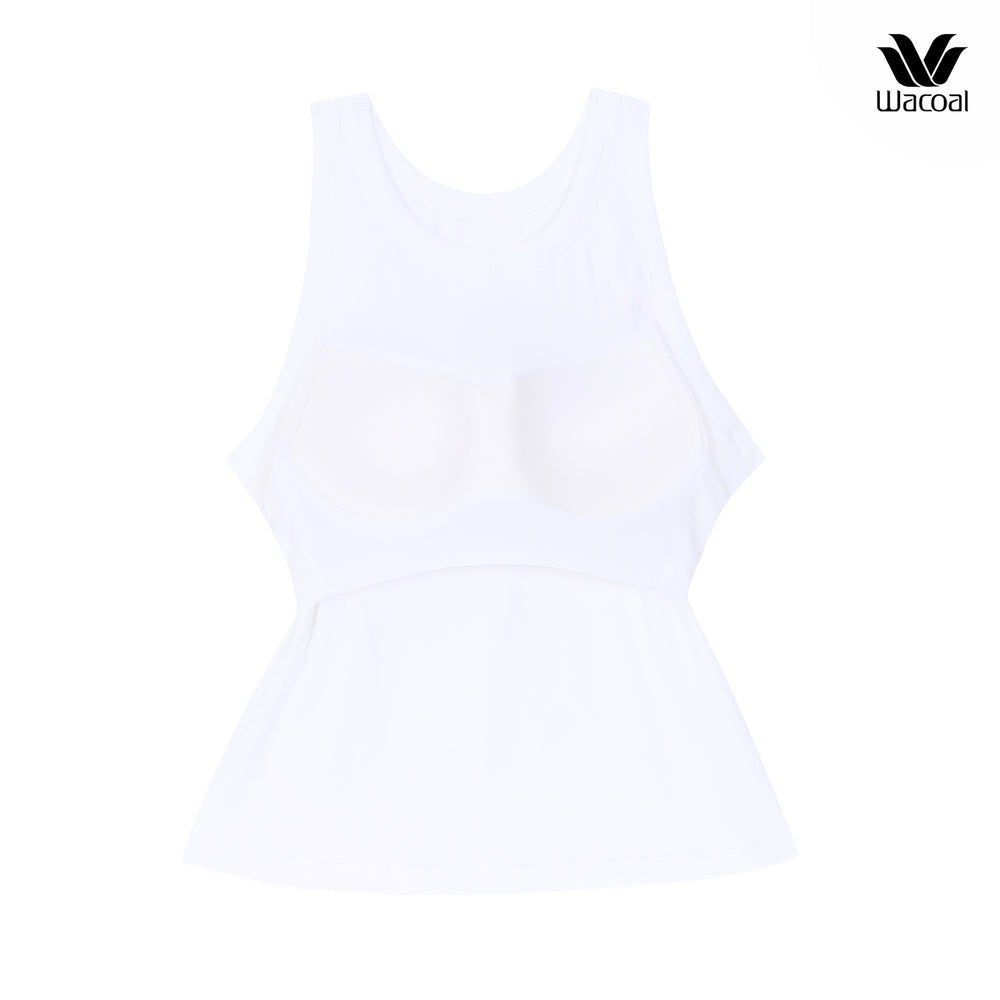 Wacoal เสื้อกล้ามมีบรา Bra Top รุ่น WH4A06 สีขาว (WH) รับฟรี กางเกงใน รุ่น WU1C34 (คละสี)