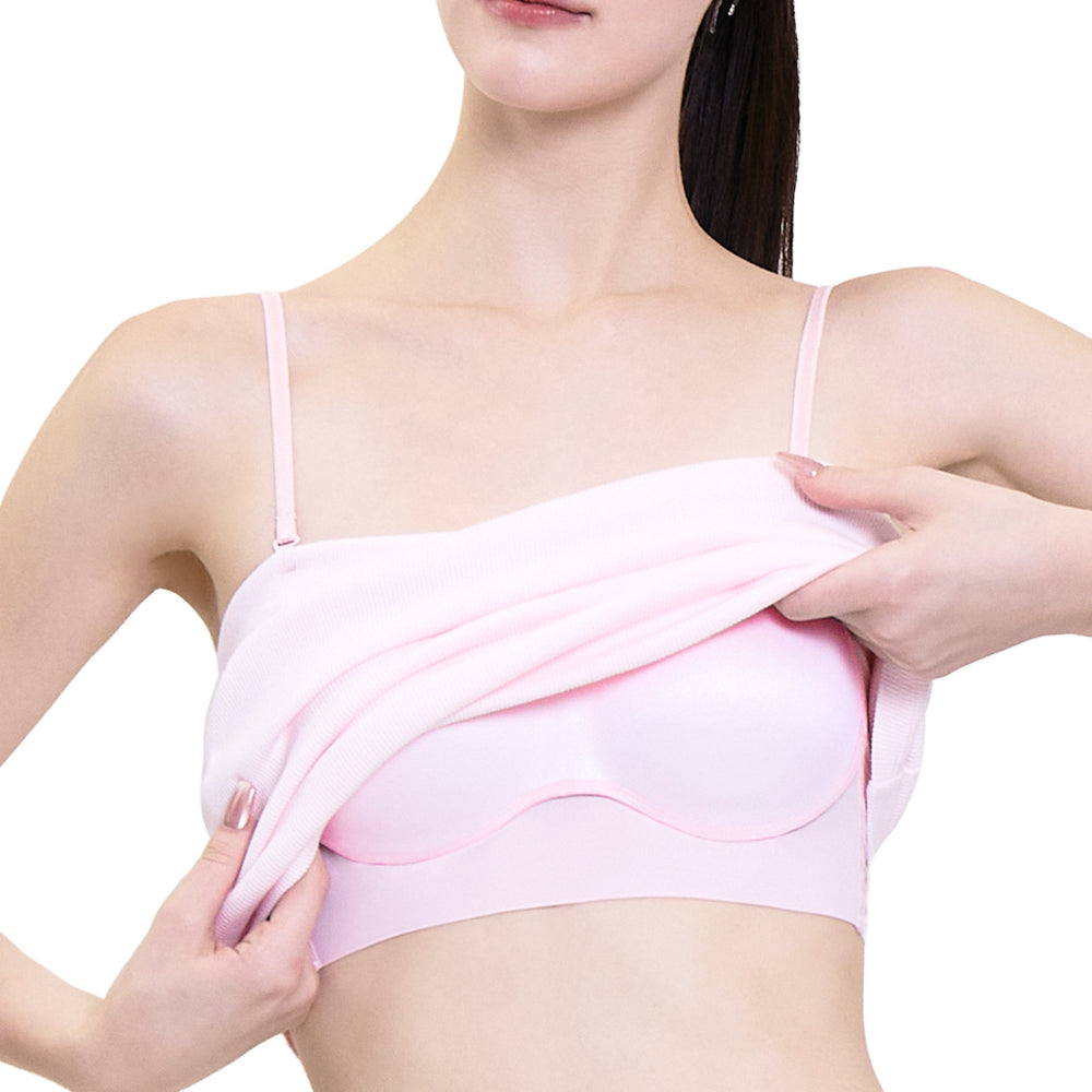 Wacoal Bratop สายเดี่ยวมีบรา แบบถอดสายได้ รุ่น WH4A12 สีชมพู (PI)