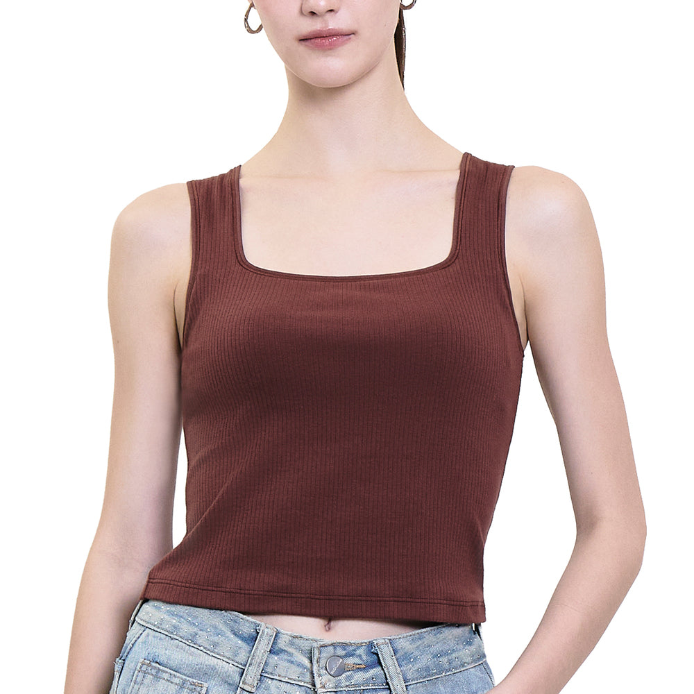Wacoal Bratop เสื้อกล้ามมีบรา รุ่น WH4A13 สีน้ำตาล (BN)