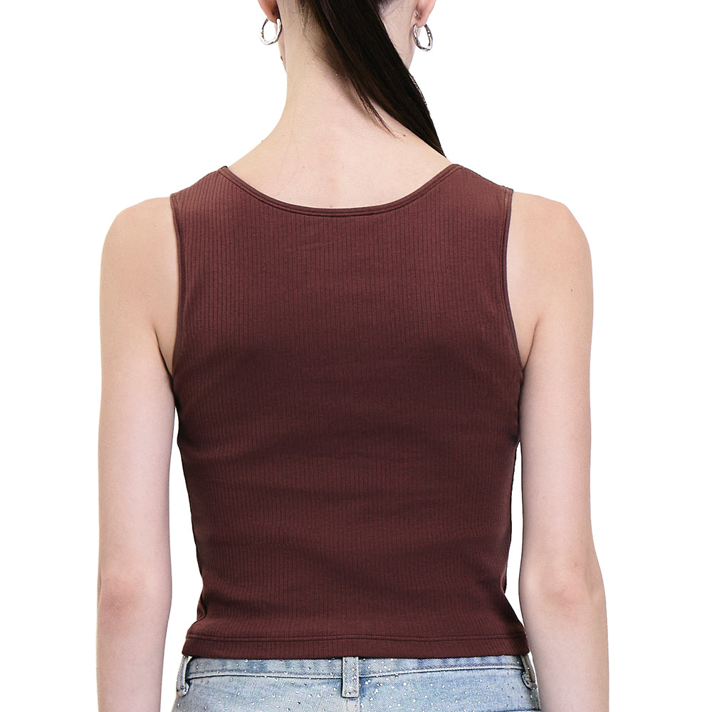 Wacoal Bratop เสื้อกล้ามมีบรา รุ่น WH4A13 สีน้ำตาล (BN)