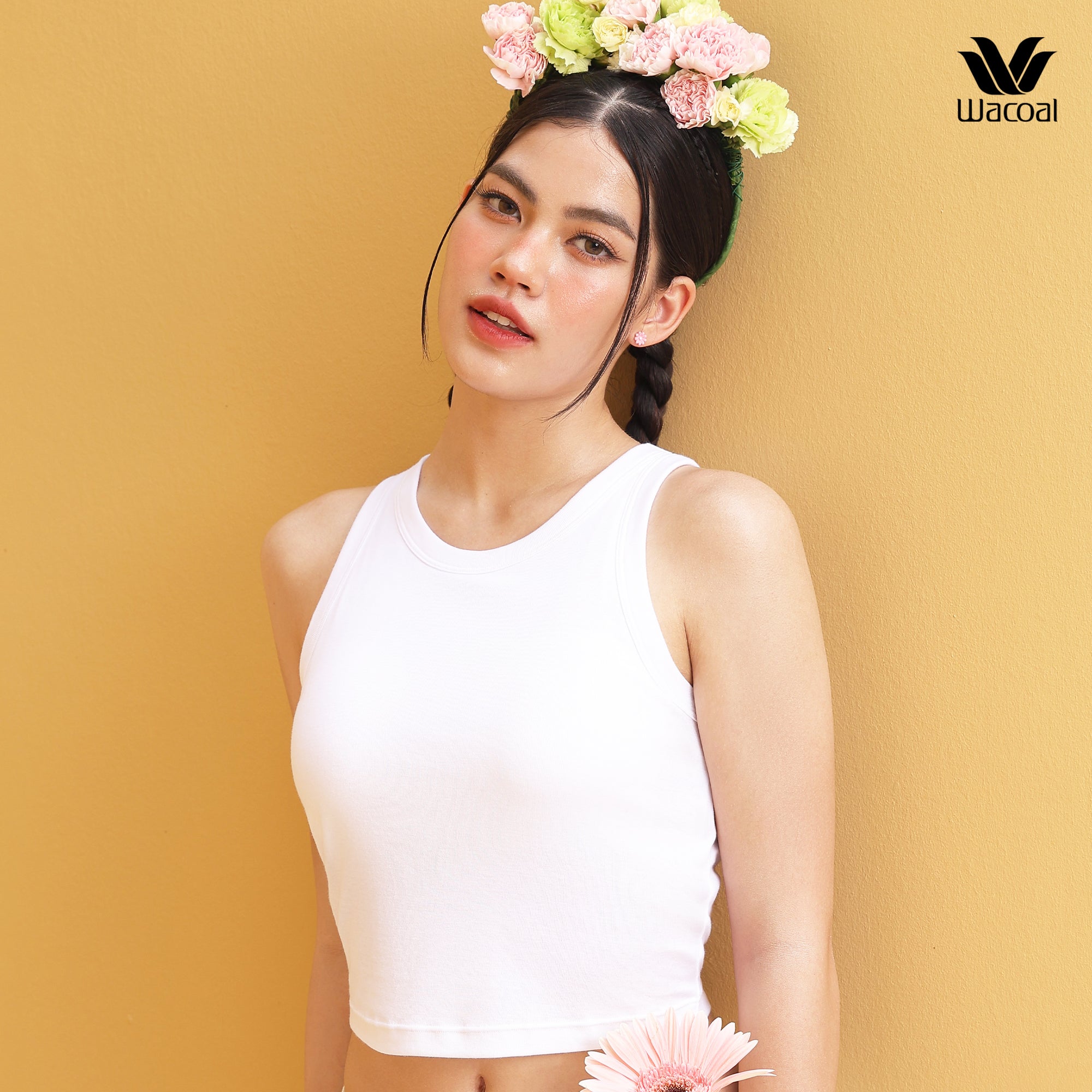 Wacoal Lingerie เสื้อกล้าม Camisole มีบราในตัว รุ่น WH4C11 สีขาว (WH)
