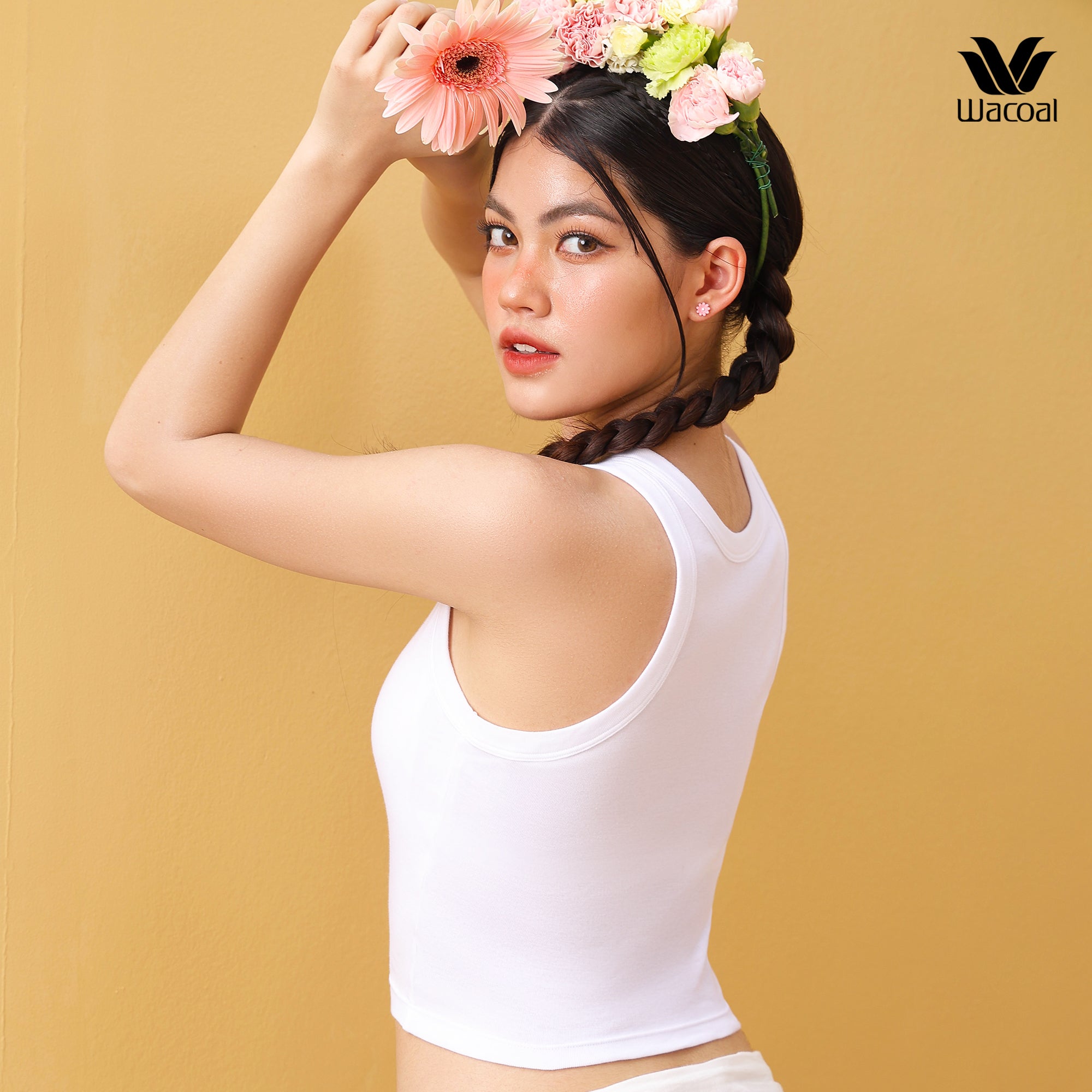 Wacoal Lingerie เสื้อกล้าม Camisole มีบราในตัว รุ่น WH4C11 สีขาว (WH)