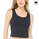Wacoal Bra Tops, tank top with built-in bra, round neck and back design, model WH4C17, black (BL)