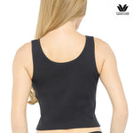Wacoal Bra Tops, tank top with built-in bra, round neck and back design, model WH4C17, black (BL)