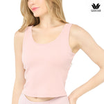 Wacoal Bra Tops เสื้อกล้ามมีบราในตัว รูปแบบคอและหลังกลม รุ่น WH4C17 สีชมพู (CP)