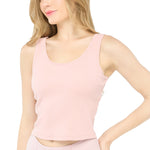 Wacoal Bra Tops เสื้อกล้ามมีบราในตัว รูปแบบคอและหลังกลม รุ่น WH4C17 สีชมพู (CP)