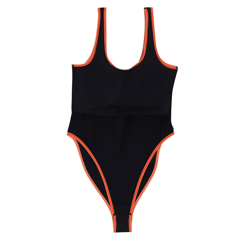Wacoal X Milly & Mercy BODY SUIT เว้าสูง สกรีนลายรุ่น WH4N14 สีดำ (BL)