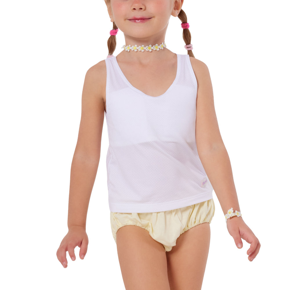 Wacoal Bloom Step 1 ชุดชั้นในสำหรับเด็ก เสื้อกล้ามตัวยาว รุ่น WH6C08 สีขาว (WH)