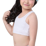 Wacoal Bloom Step 1 Children's Underwear, Plain Half-Body Tank Top, Model WH6K23, White (WH)