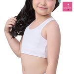 Wacoal Bloom Step 1 Children's Underwear, Plain Half-Body Tank Top, Model WH6K23, White (WH)